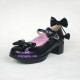 Lolita shoes princess shoes medium heel style 8005 black