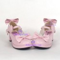 Lolita shoes princess shoes medium heel style 8005 pink