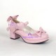 Lolita shoes princess shoes medium heel style 8005 pink