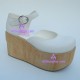 Lolita shoes wedge shoes thick sole shoes style 9607 white