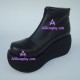 Lolita shoes wedge shoes thick sole style 9631 black