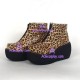 Lolita shoes wedge shoes thick sole style 9631 leopard pattern