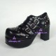 Punk lolita shoes high heel thick sole style 70121 black