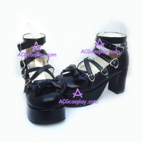 Girl shoes lolita shoes thick sole style 9803A black