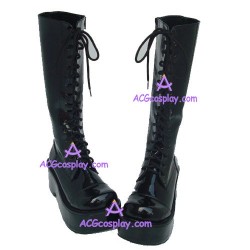 Gothic lolita boots thick sole style 9610 black