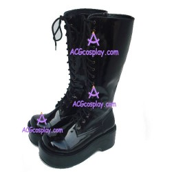 Gothic lolita boots thick sole style 9610B black