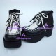 Gothic lolita shoes general shoes thick sole style 9710A black and white