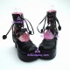 Gothic lolita shoes girl shoes high heel style 9892 black