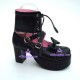 Gothic lolita shoes girl shoes high heel style 9892 black