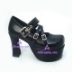 Gothic lolita shoes girl shoes high heel thick sole style 9627A black