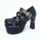 Gothic lolita shoes girl shoes high heel thick sole style 9627A black