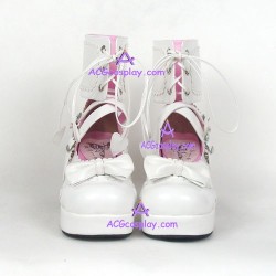 Gothic lolita shoes girl shoes style 9892A white