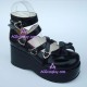 Gothic lolita shoes girl shoes thick sole style 9805 black