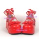 Gothic lolita shoes girl shoes thick sole style 9805 red