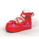 Gothic lolita shoes girl shoes thick sole style 9805 red