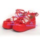 Gothic lolita shoes girl shoes thick sole style 9805 red