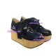 Gothic punk  lolita shoes with thic sole style 9639 black