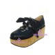 Gothic punk  lolita shoes with thic sole style 9639 black