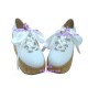 Gothic punk  lolita shoes with thic sole style 9639 white