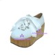 Gothic punk  lolita shoes with thic sole style 9639 white