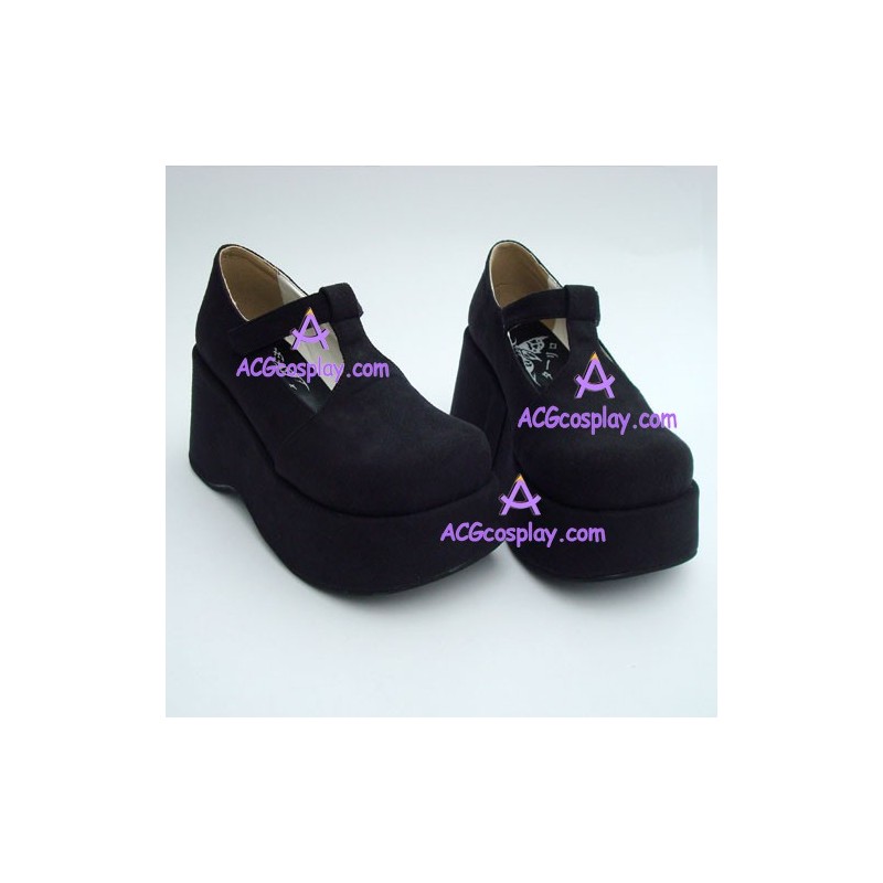 Loita shoes brown velvet girl shoes style 9620 black