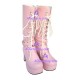 Lolita boots girl boots pretty boots style  9711A pink