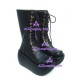 Lolita boots girl boots thick sole style 9653 black