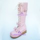 Lolita shoes boots  girl boots gothic punk style 9832 pink