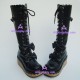 Lolita shoes boots  gothic punk style 9832 black