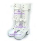 Lolita shoes boots  gothic punk style 9832A white