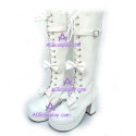 Lolita shoes boots  gothic punk style 9832A white