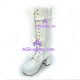 Lolita shoes boots  gothic punk style 9832A white