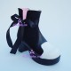 Lolita shoes boots girl boots fashion boots style 9866 black and white