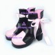 Lolita shoes boots girl boots fashion boots style 9866A pink and black