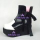 Lolita shoes boots girl boots thick sole style 9866C black and white