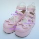 Lolita shoes general shoes girl shoes thick sole style 9805 pink