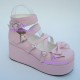 Lolita shoes general shoes girl shoes thick sole style 9805 pink