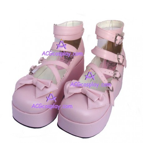 Lolita shoes general shoes girl shoes thick sole style 9805B pink