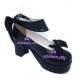 Lolita shoes girl shoes fashion shoes medium heel style 9860B black