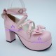 Lolita shoes girl shoes general shoes high heel style 9803 pink