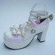 Lolita shoes girl shoes general shoes high heel style 9803A white