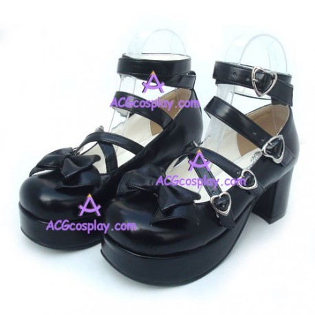 Lolita shoes girl shoes high heel style 9805C black