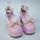 Lolita shoes girl shoes high heel style 98121 pink and white