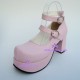 Lolita shoes girl shoes high heel style 9817 pink