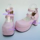 Lolita shoes girl shoes high heel style 9817 pink