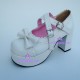 Lolita shoes girl shoes high heel style 9829B white