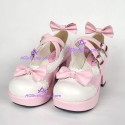 Lolita shoes girl shoes high heel style 9829B white and pink