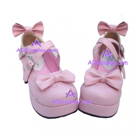 Lolita shoes girl shoes high heel style 9829E pink