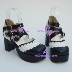 Lolita shoes girl shoes lady shoes style 9861 black and white