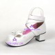 Lolita shoes girl shoes lower heel style 9812B white